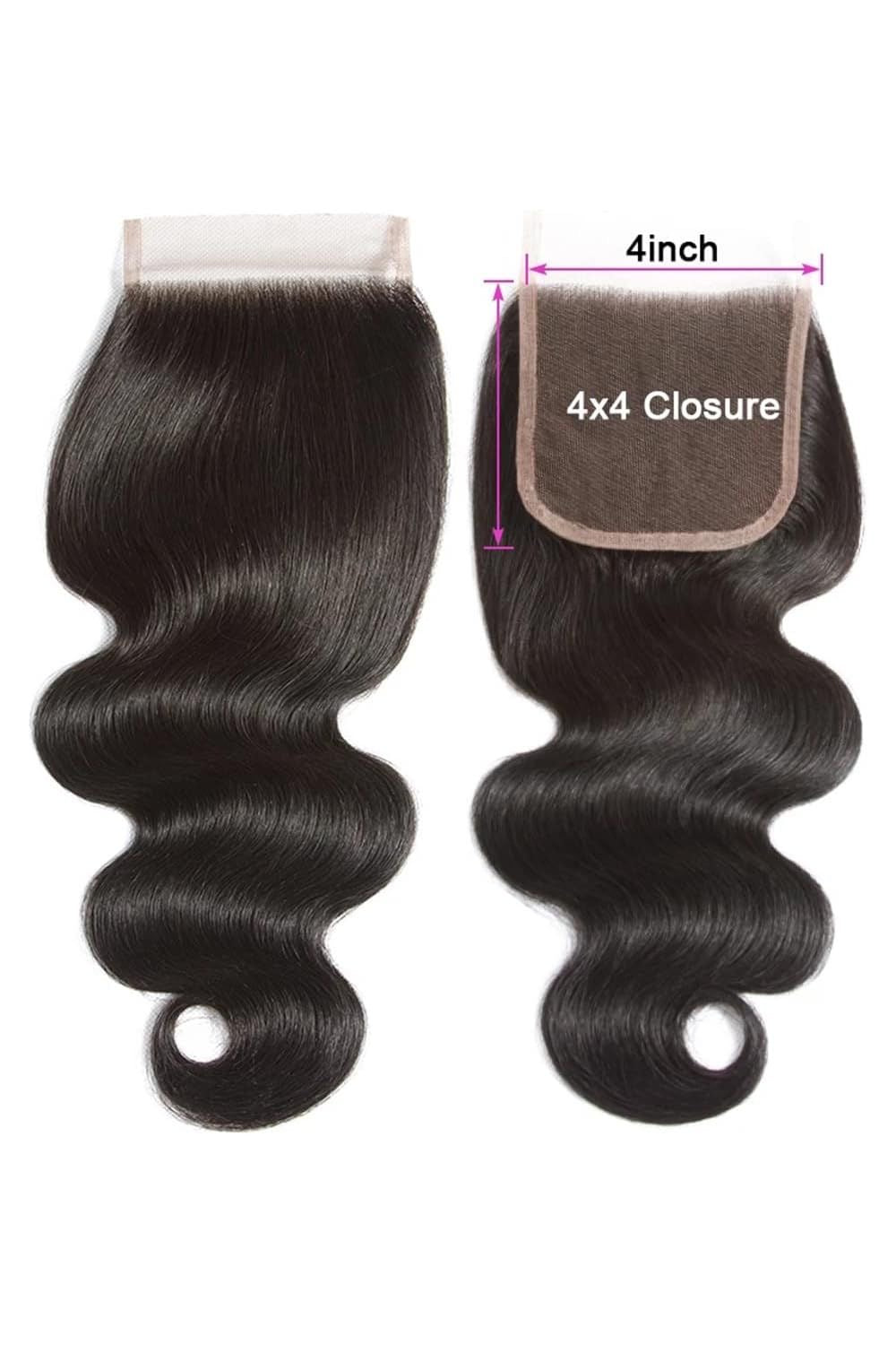 Raw Indian Hair 4x4 Closure Wigs