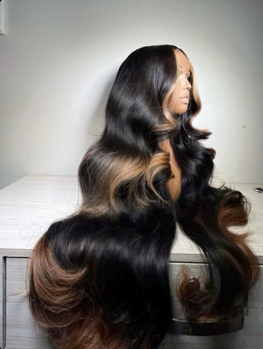 100% Virgin Human Hair LONG Frontal Wigs